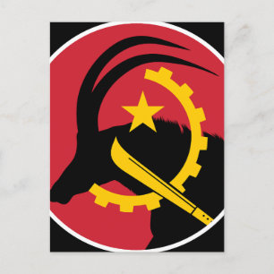 Carte Postale Antélope de sable d'Angola drapeau animal national