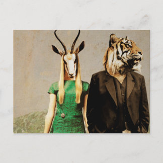 Carte Postale Antelope et le Tigre