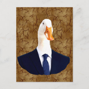 Carte postale Anthropomorphique Oie