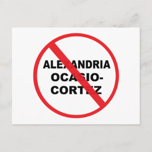 Carte Postale Anti Alexandria Ocasio-Cortez