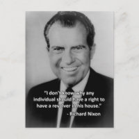 Carte postale anti-armes Richard Nixon