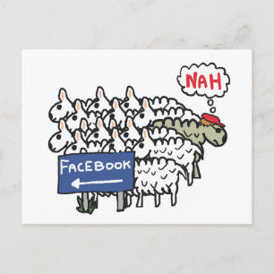 Carte Postale Anti Facebook