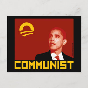 Carte Postale Anti-Obama : Barack Obama communiste