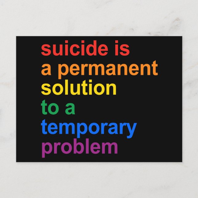 Carte Postale Anti-suicide (Devant)