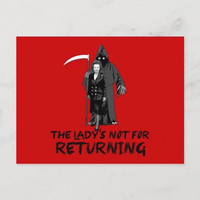 Carte Postale Anti Thatcher (Devant)