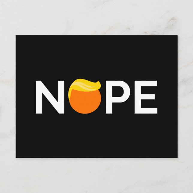 Carte Postale Anti-Trump - Nope Edition (Devant)