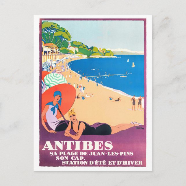 Carte Postale Antibes France voyage vintage (Devant)
