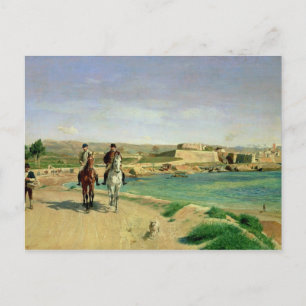 Carte Postale Antibes, la promenade à cheval, 1868