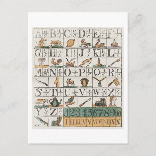 Carte postale Antique Alphabet Flash (Devant)