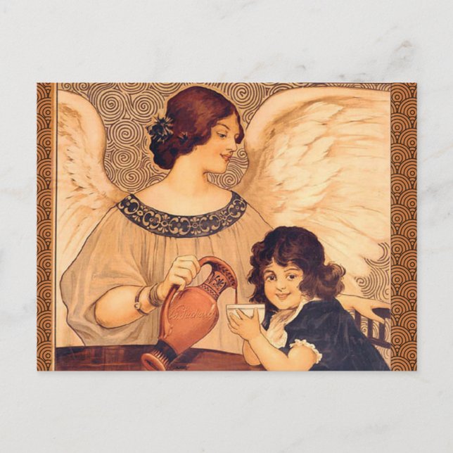 Carte Postale Antique française au chocolat (Devant)