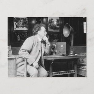 Carte Postale Antique Radio, début des années 1900