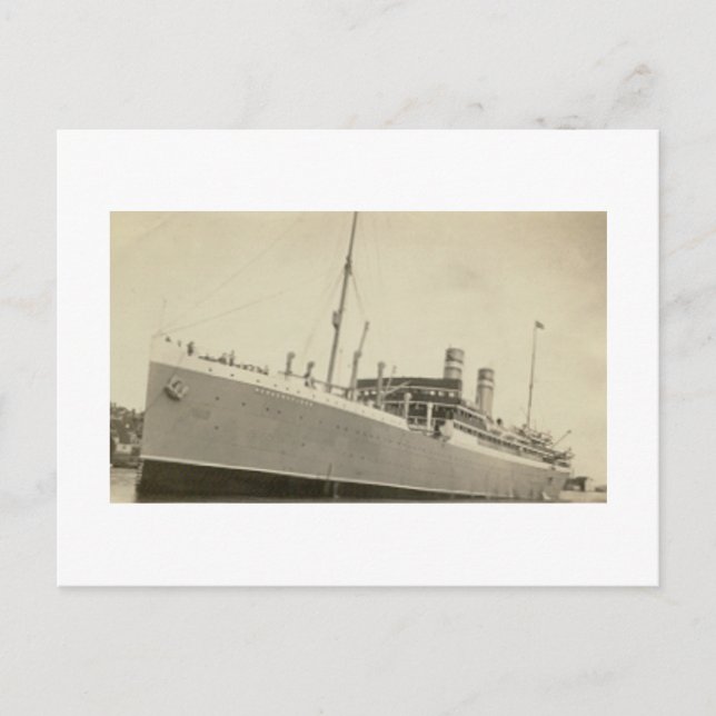 Carte Postale Antique Real Photo Norwegian Ship (Devant)
