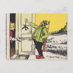 CARTE POSTALE ANTIQUE RÉINTRODUCTION FEMME DE BIRD