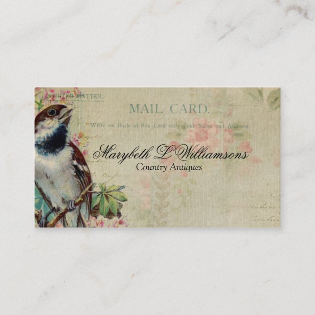 Carte postale antique vintage d'oiseau (Devant)