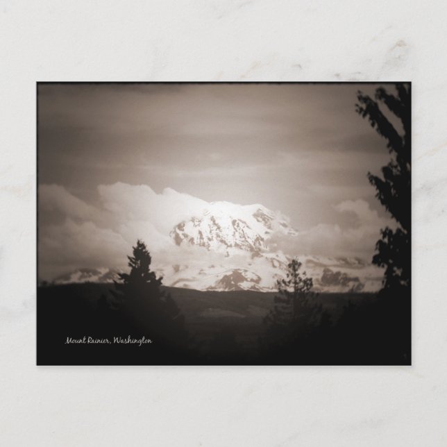 Carte postale Antiqued du mont Rainier (Devant)
