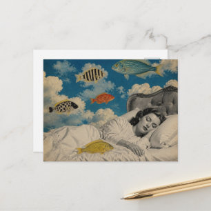 Carte Postale Antiquité Endormie dans l'Océan de Nuages et de Po