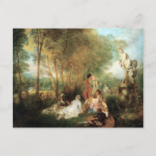 Carte Postale Antoine Watteau La fête de l'amour