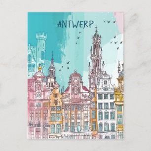 Carte Postale Anvers Belgique Voyage