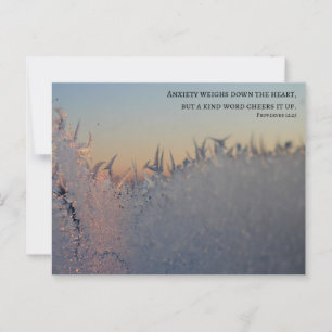 Carte Postale Anxiété Bible Verse Neige Flakes