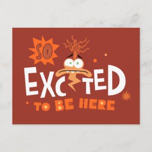 Carte Postale Anxiété "Tellement Excité d'Être Ici"