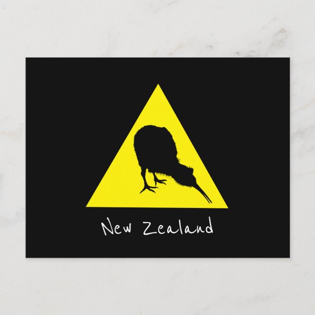 Carte Postale Aotearoa & Kiwi Bird, Nocturne Nouvelle-Zélande Vo (Devant)