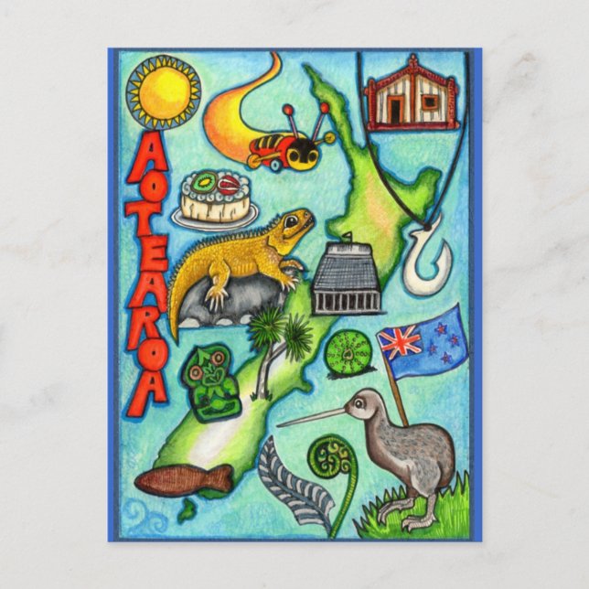 Carte Postale Aotearoa lunatique (Devant)