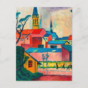 Carte Postale août Macke - Marienkirche, peinture d'art