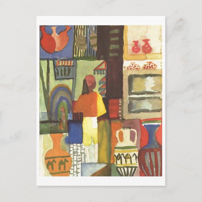 Carte Postale Août Macke - Vendeur avec Jugs 1914 Vendeur de Jug (Devant)