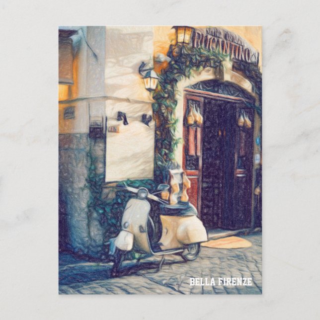 Carte Postale ** AP12 Scooter Florence Italien Cobblestone Itali (Devant)
