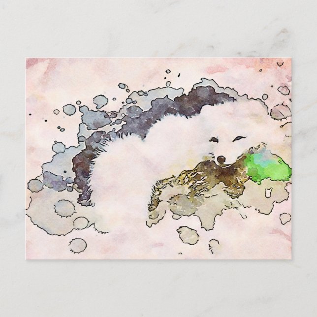 Carte Postale *~* AP18 Neige Renard Polaire Blanc Arctique Faune (Devant)