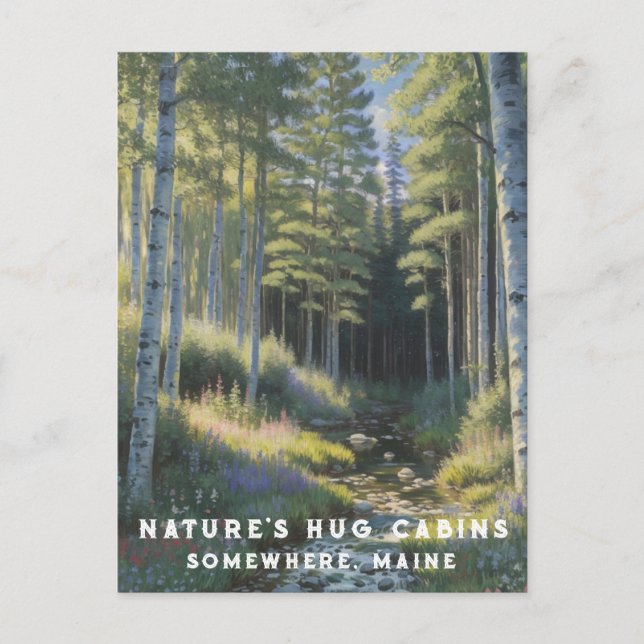 Carte Postale *~* AP49 Nature Maine Forest Woods Vacation Stream (Devant)