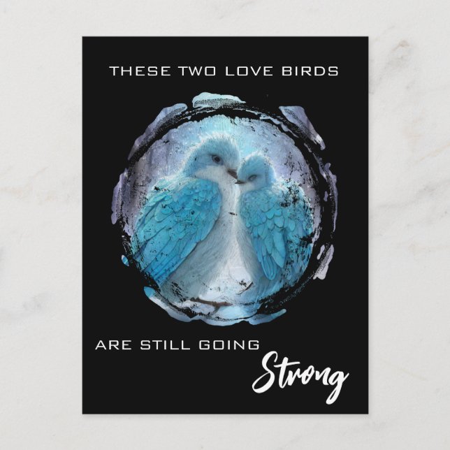 Carte Postale *~* AP54 Anniversaire d'art Inséparables hiver (Devant)