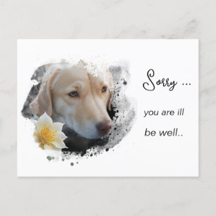 Carte Postale *~ AP61  Fleur Malade Remise sur Pied Chien Doré