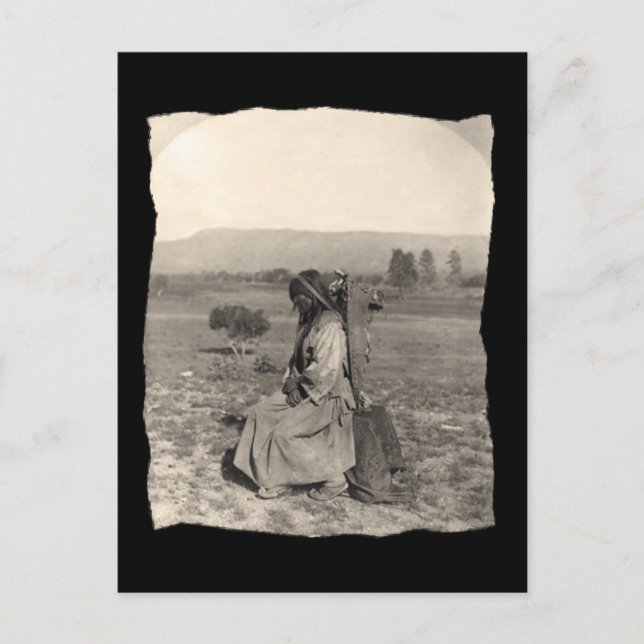 Carte Postale Apache amérindienne vintage (Devant)