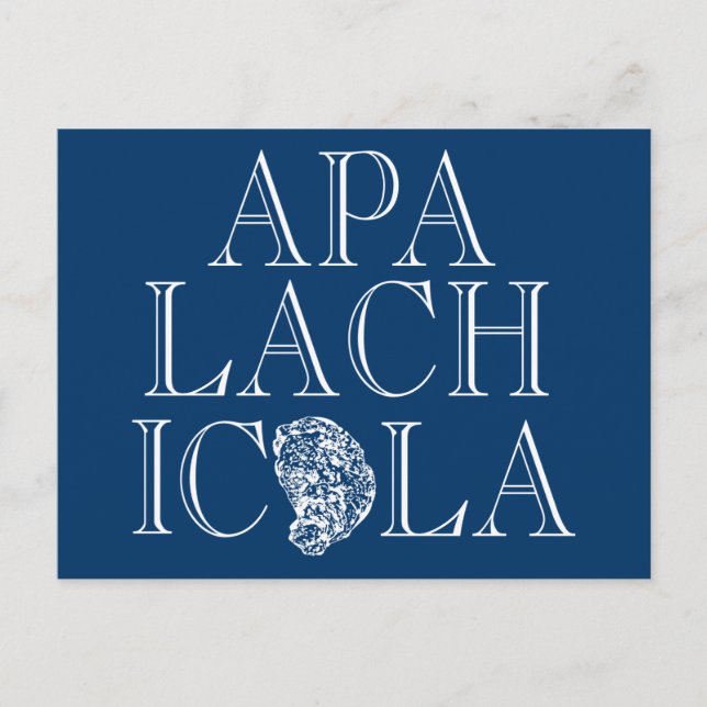 Carte Postale Apalachicola Floride Oyster Design (Devant)