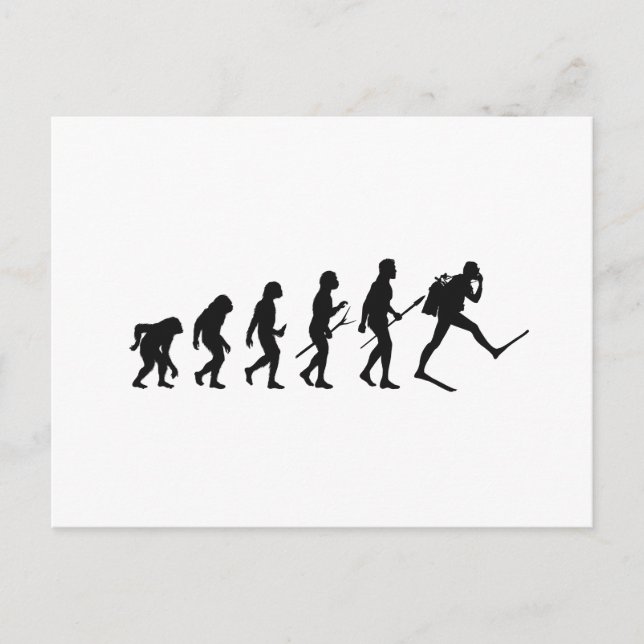 Carte Postale Ape Man Evolution Diver (Devant)