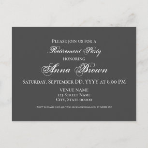Carte Postale Aperçu de l'invitation à la retraite personnalisab