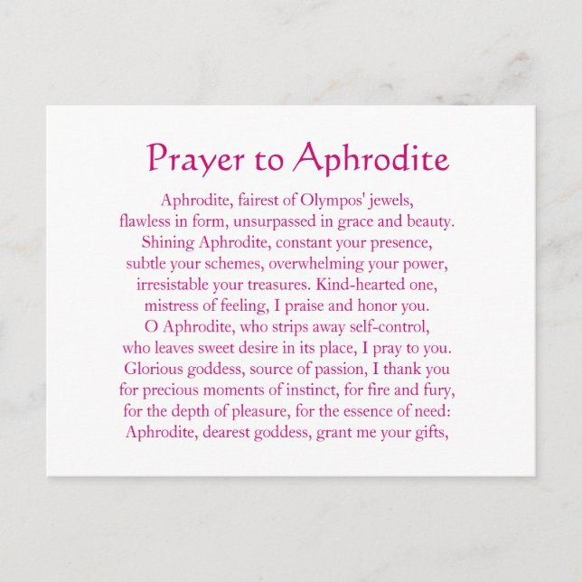 Carte postale Aphrodite (Devant)