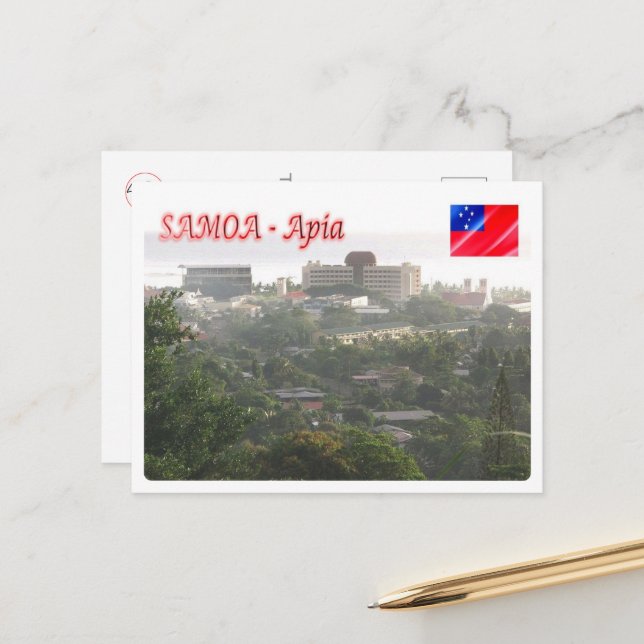 Carte Postale Apia Upolo - Samoa - (Devant/Arrière en situation)