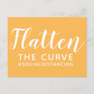 Carte Postale Aplatir La Courbe Combattre 19 Pandemic Orange