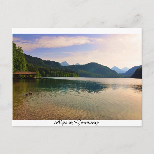 Carte Postale Aplsee, Hohenschwangau, Allemagne (Devant)