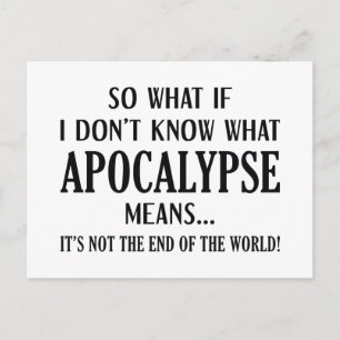 Carte Postale Apocalypse Signification