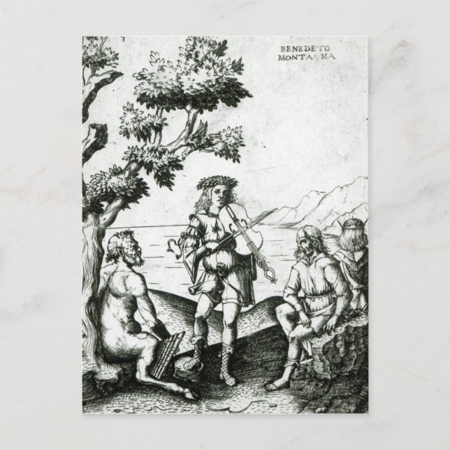 Carte Postale Apollo et Pan (Devant)