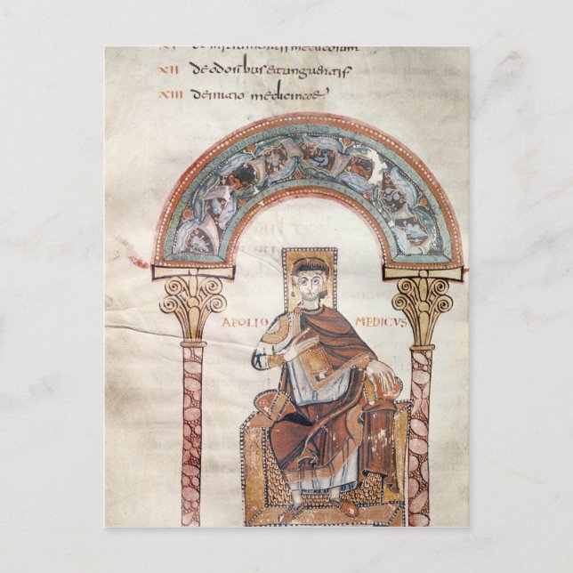 Carte Postale Apollo Medicus, de 'Etymologiae' (Devant)