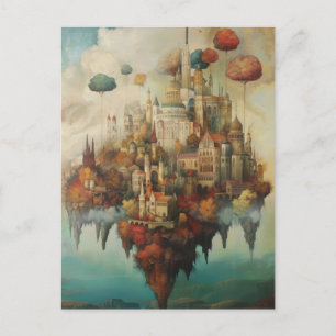 Carte Postale Apophenic Air Castle - Surreal Imaginaire Fine Art