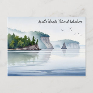 Carte Postale Apostles Îles Nationales Lakeshore Aquarelle