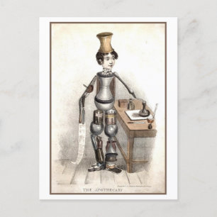 Carte Postale Apothécaire vintage fait de bouteilles de médecine