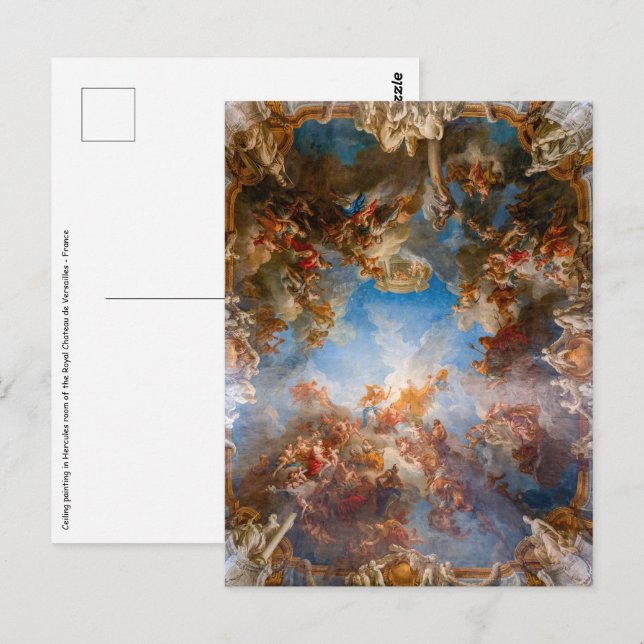 Carte Postale Apothéose d'Hercule au Château de Versailles (Devant / Derrière)