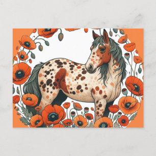 Carte Postale Appaloosa Horse Poppy Appy Hors