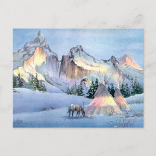 Carte Postale APPALOOSA HORSE TIPI CAMP par SHARON SHARPE